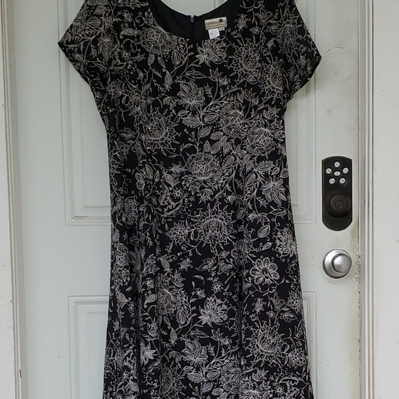 Coldwater Creek Floral Lined Petite Maxi Dress